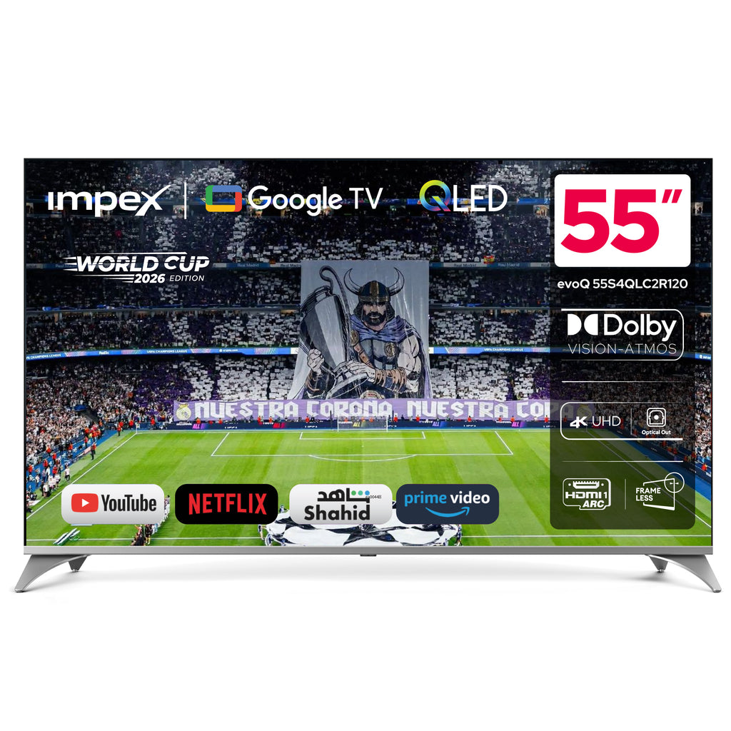 Impex evoQ 55S4QLC2R120 55" QLED 4K 120Hz Google TV | Dolby Vision & Atmos