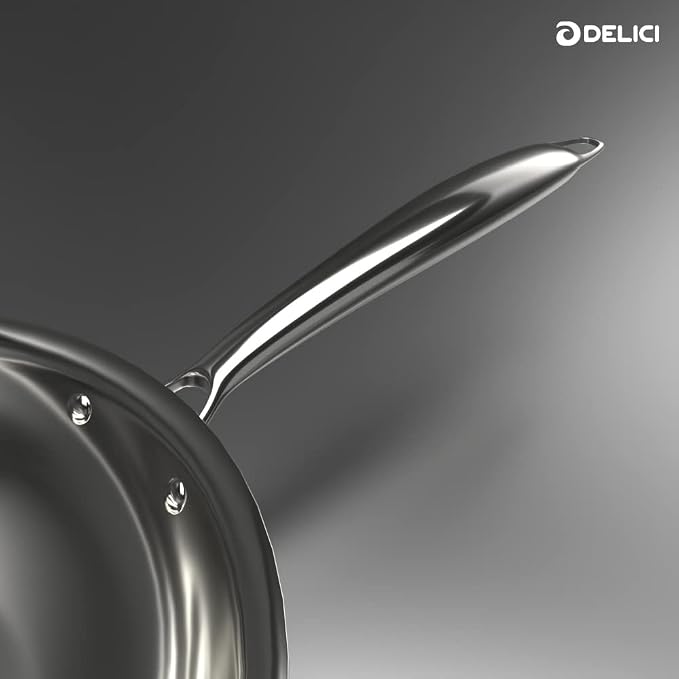 Delici DTFP26 Magical 26 cm Tri-Ply Stainless Steel Fry Pan