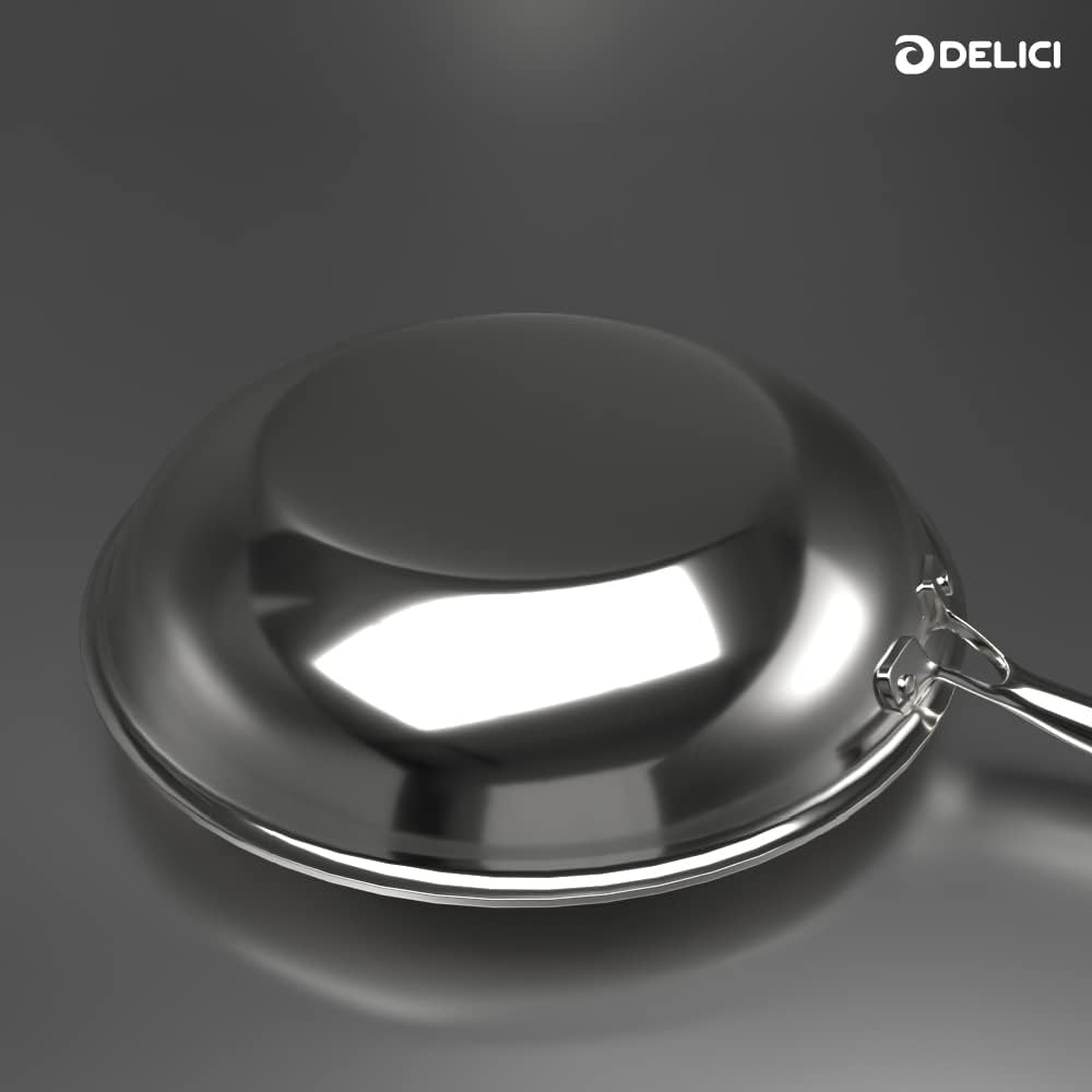 Delici DTFP26 Magical 26 cm Tri-Ply Stainless Steel Fry Pan