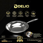 Delici DFP28W 28 cm 304 Stainless Steel Fry Pan