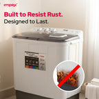 Impex WM 4204 7 kg Semi-Automatic Washing Machine – White & Gray