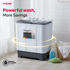 Impex WM 4204 7 kg Semi-Automatic Washing Machine – White & Gray