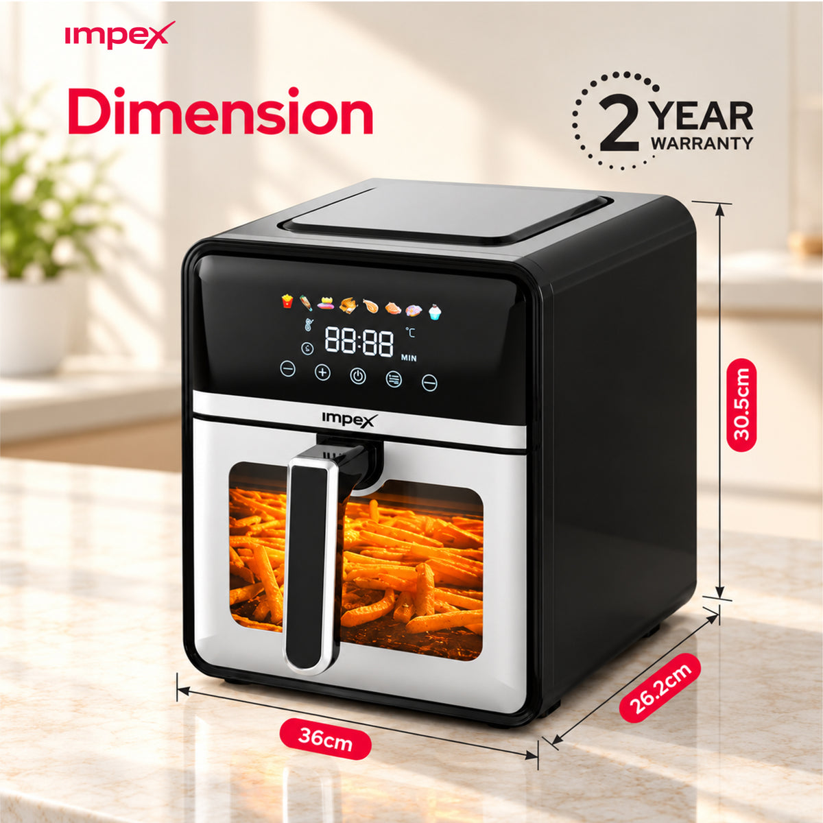 Impex AF 4304 6 Litre Mechanical Air Fryer