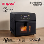 مقلاة هوائية رقمية 9 لتر من Impex (AF-4309)