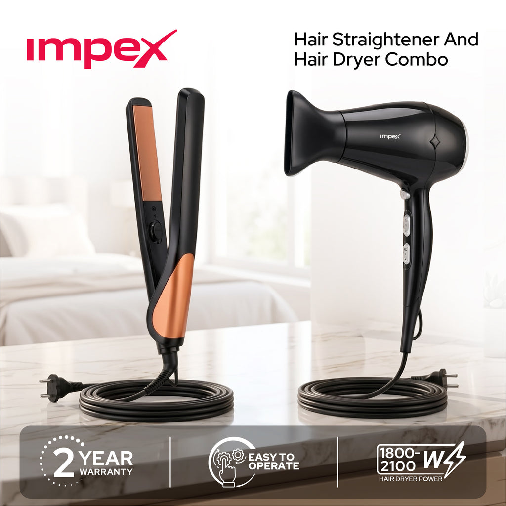Impex HSK101 – Hair Dryer & Straightener Combo Hair Styler