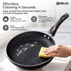 Delici Granite Gray Nonstick Fry Pan 22 cm – AFP22GE | PFOA-Free, Dishwasher Safe