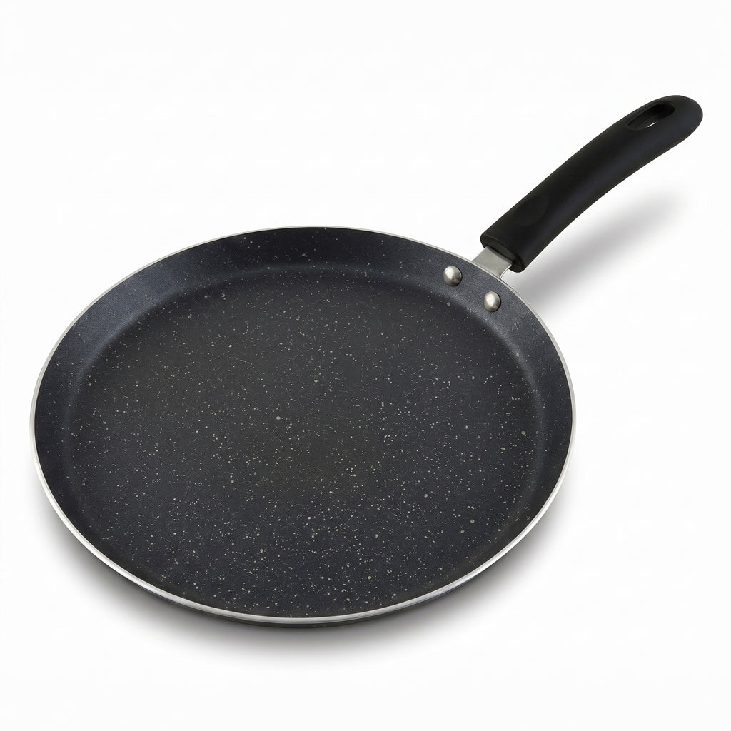 Delici Granite Gray Nonstick Tawa Pan 28 cm – ATP28GE | PFOA-Free, Dishwasher Safe