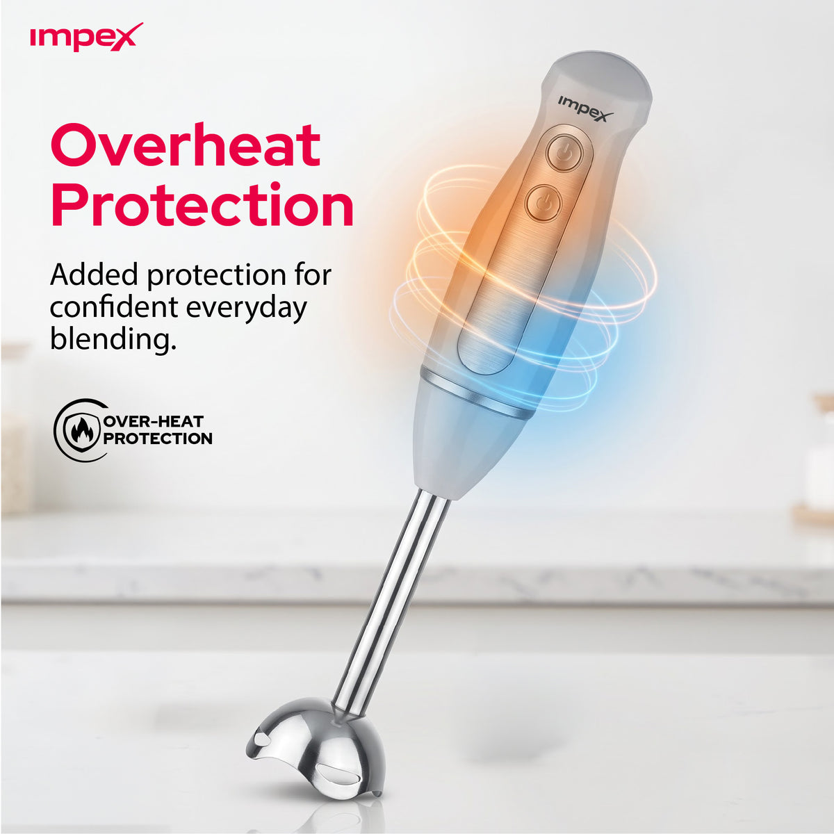 Impex HB3201 – خلاط يدوي 300 واط مع تحكم بسرعتين وحماية من الحرارة الزائدة