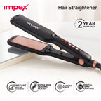 Impex HS306 – Wide Ceramic Plate Hair Straightener with Digital Temp Control