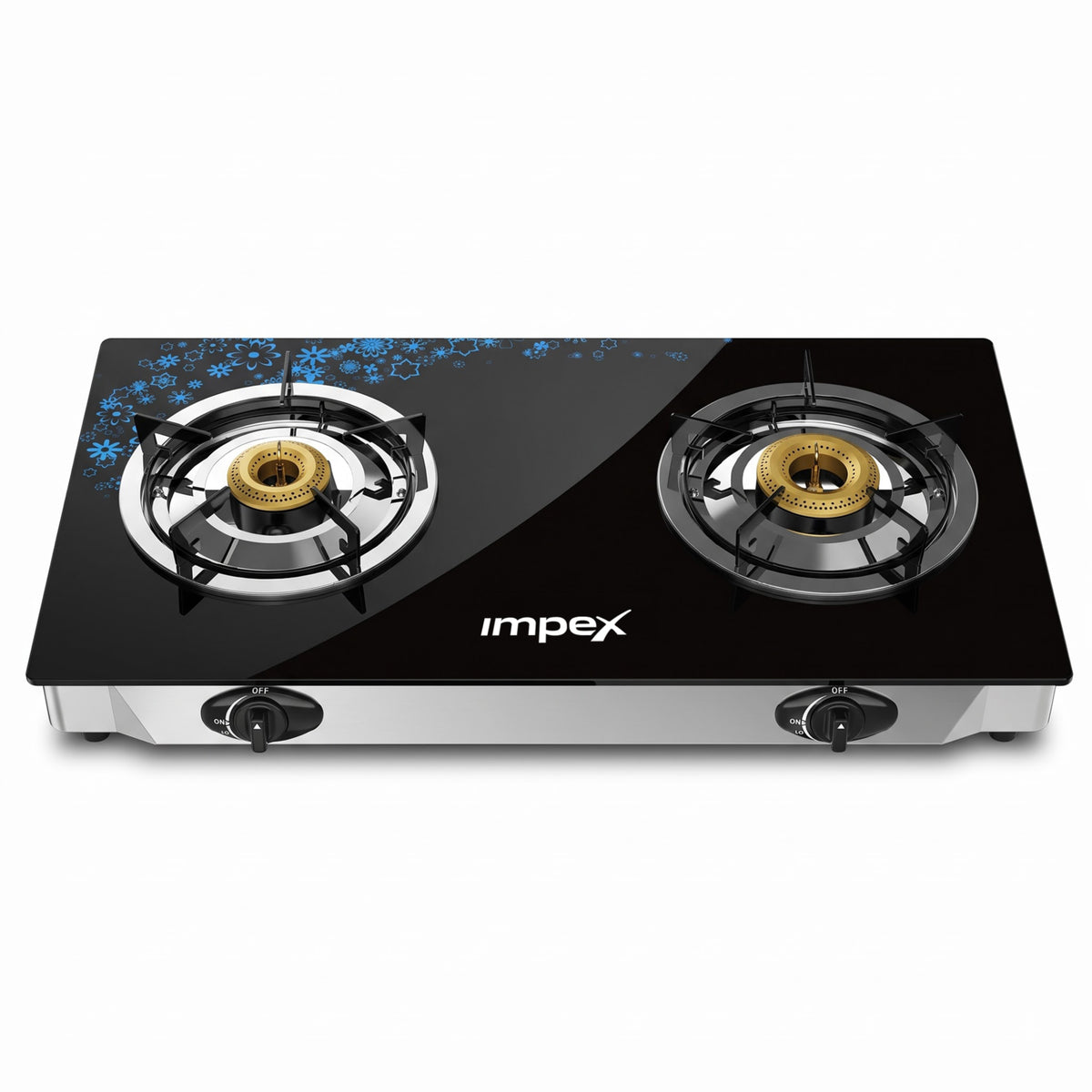 Impex LP Gas Stove 2-Burner Glass (IGS-1212F)