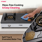 Impex 2-Burner LP Gas Stove Stainless Steel Heavy (IGS-121)