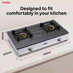 Impex 2-Burner LP Gas Stove Stainless Steel Heavy (IGS-121)