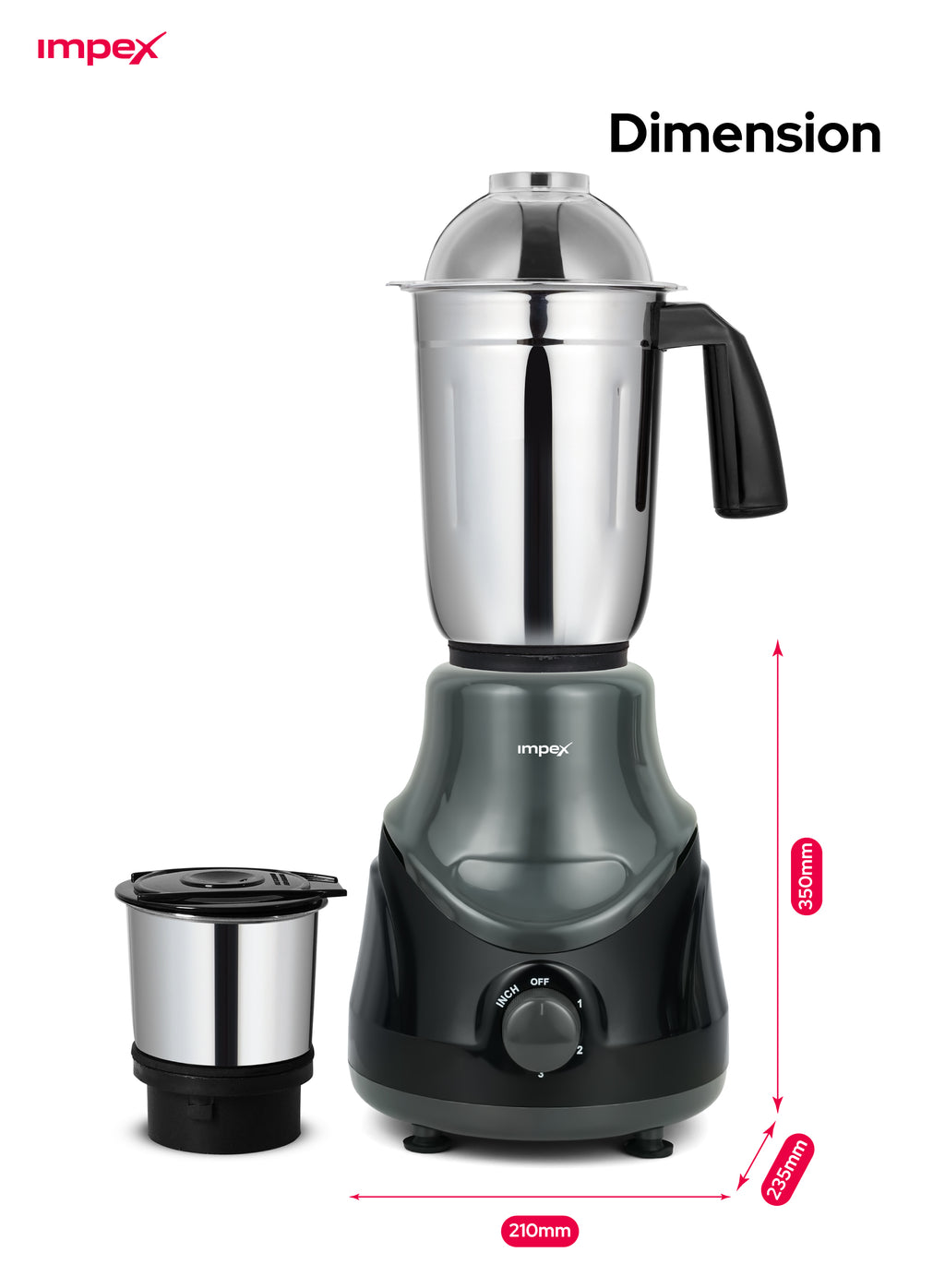 خلاط ومطحنة 2 في 1 من إمبكس (BL-319C)