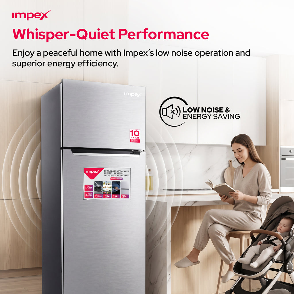 Impex IRF420SS – 458L No Frost Inverter Refrigerator | Stainless Steel