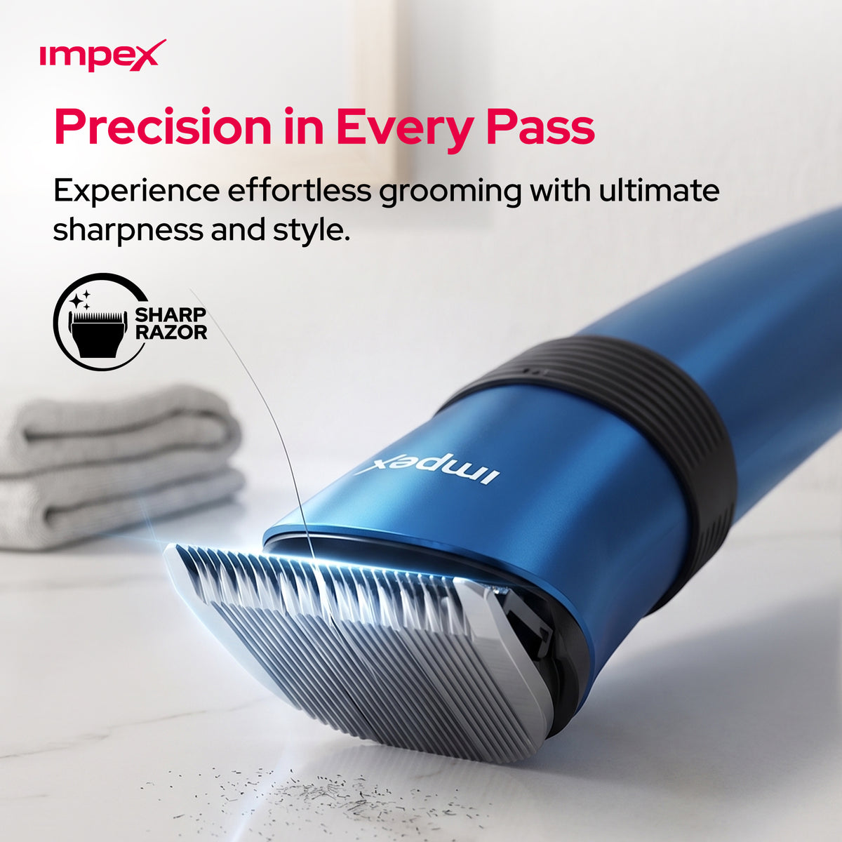 Impex IHC5 – Professional Cordless Hair Trimmer with Charging Stand
