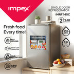 Impex IMRF140C 90L Single Door Refrigerator | Fast Cooling | Dark Grey