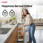 Impex IMRF140C 90L Single Door Refrigerator | Fast Cooling | Dark Grey
