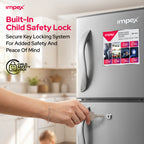 Impex IRF138C 138L Double Door Refrigerator-Freezer | Direct Cool | Dark Grey