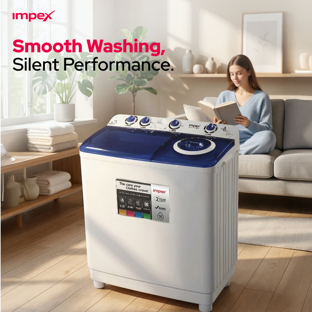 Impex WM 4205 – 12 KG Semi-Automatic Washing Machine with Air Turbo Dry