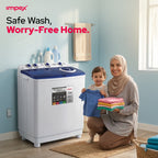 Impex WM 4205 – 12 KG Semi-Automatic Washing Machine with Air Turbo Dry
