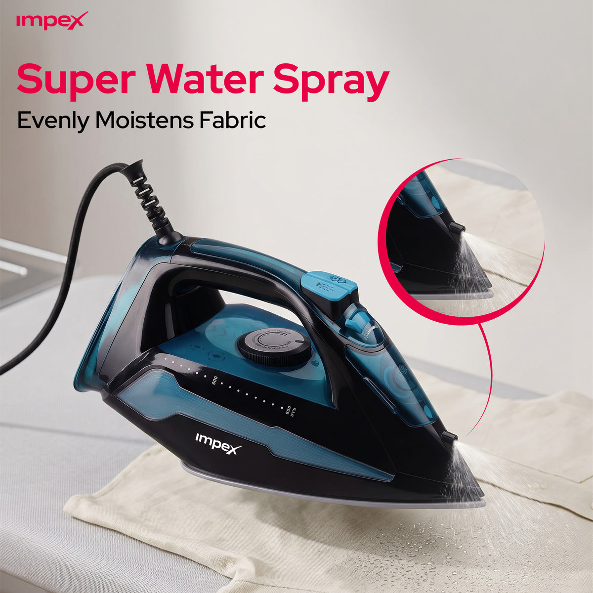 Impex Electric Steam Iron Box (IBS-404)