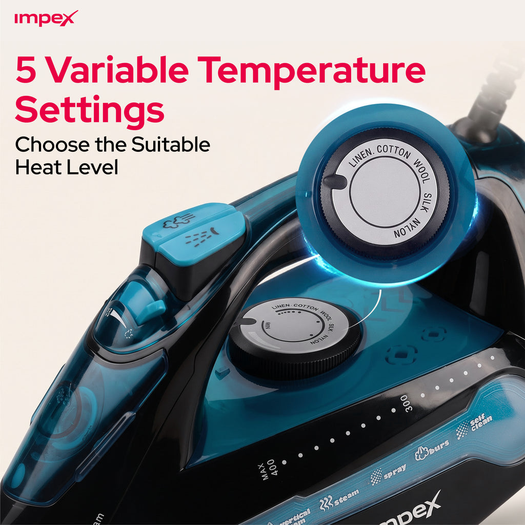 Impex Electric Steam Iron Box (IBS-404)
