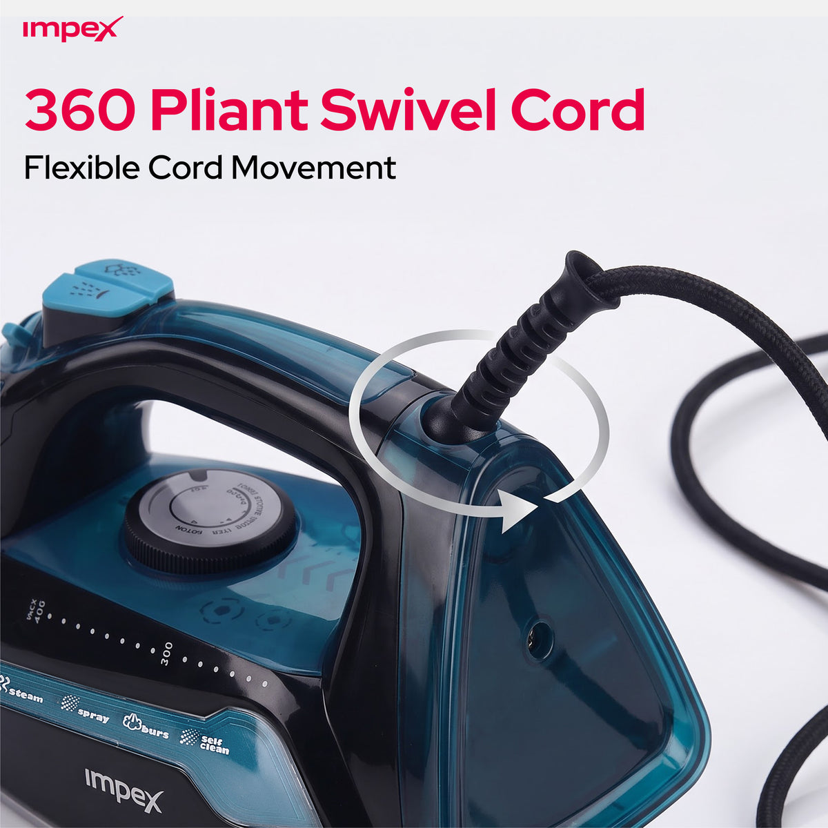 Impex Electric Steam Iron Box (IBS-404)