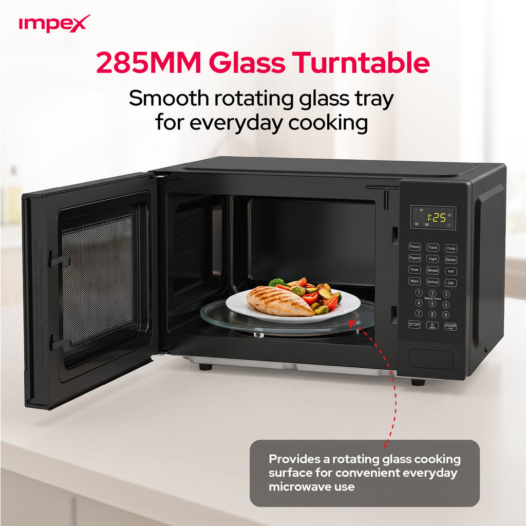 Impex MO8125DGB – 25L Digital Grill Microwave Oven with 9 Preset Menus