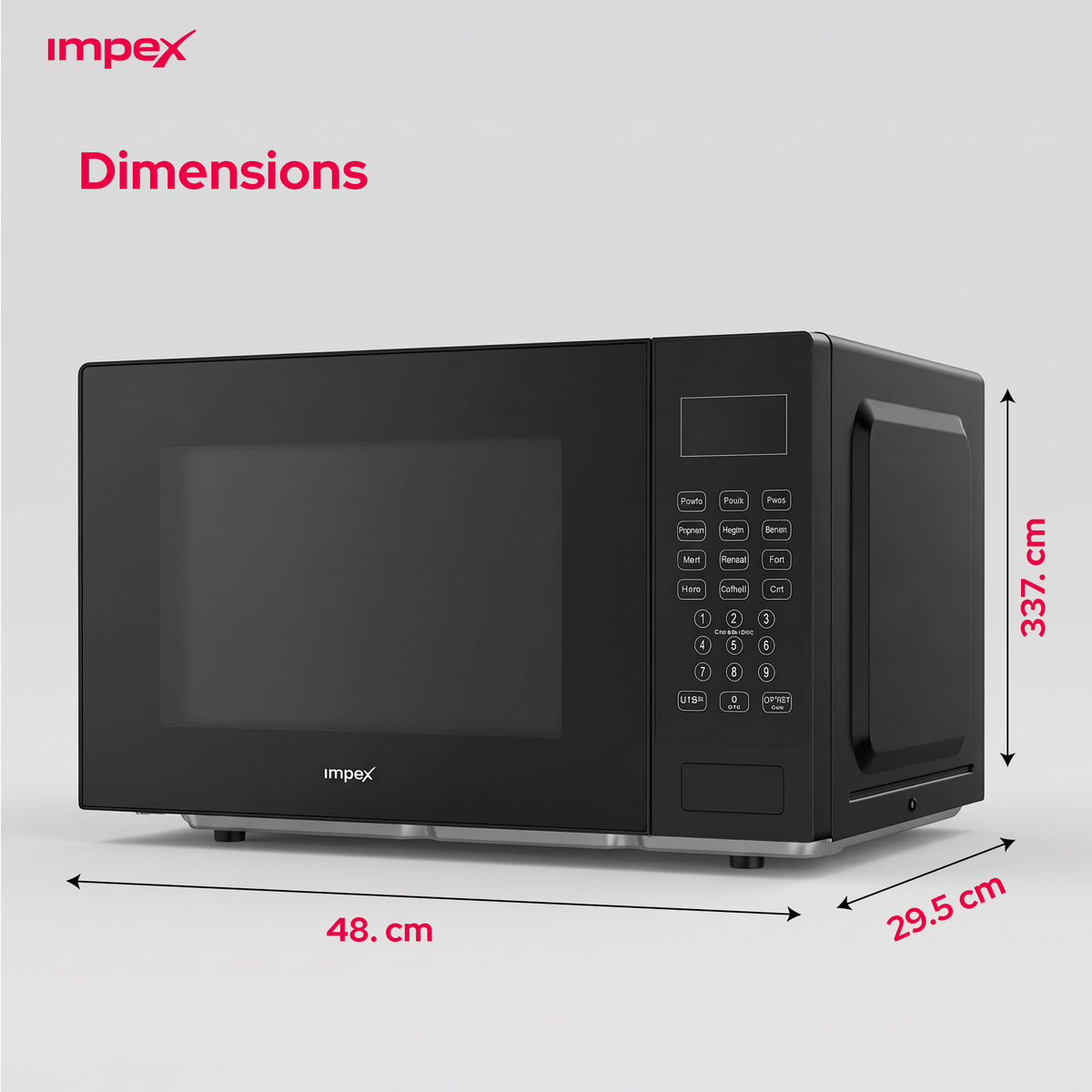 Impex MO8125DGB – 25L Digital Grill Microwave Oven with 9 Preset Menus