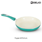 Delici 8-Piece Ceramic Nonstick Cookware Set Green NCC8TG | Made in India