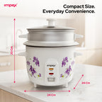 Impex RC2801 – 1 Litre 400W Electric Rice Cooker with Steamer Function